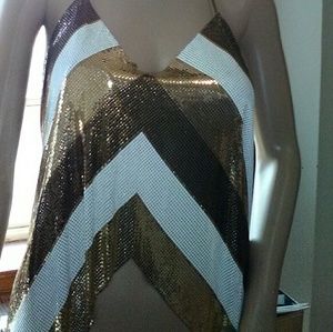 Vintage Sheath Metal Halter Top